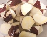 塩ペッパーチーズ味のさつまいもの揚げ焼き作り方1写真