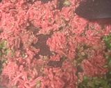挽肉とニラとしめじの香味醤油炒め作り方3写真