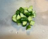 大豆と胡瓜のキムチ和え☆きな粉入り作り方1写真