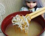 リカちゃん♡生しらす盛りの味噌汁♪作り方10写真