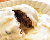覚書・ハンバーグリメイクのクリームパスタ作り方10写真