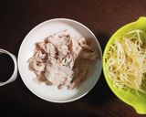 冷しゃぶともやしのニンニクポン酢和え作り方1写真