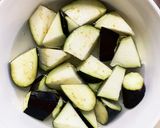 豚こまピリ辛梅ポン炒め味和風麻婆豆腐茄子作り方3写真