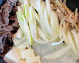 冷蔵庫の残り野菜で作るすき焼き風ナベ作り方3写真