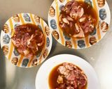 天津飯の餡炒め味豚こま大根青椒肉絲風作り方4写真