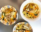 天津飯の餡炒め味豚こま大根青椒肉絲風作り方15写真