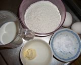 混ぜて焼くだけ☆ブルーベリーミルクレープ作り方1写真