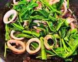 空芯菜炒め！イカも一緒でメインおかず作り方2写真