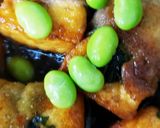 厚揚げと豚バラのしそ巻き♪枝豆トッピング作り方8写真