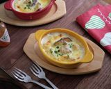 鶏肉とさつま芋のチーズたっぷりグラタン作り方6写真