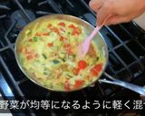 海外の朝ご飯。夏野菜と卵で簡単フリタッタ作り方6写真