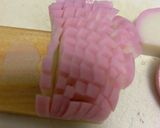 菊のかまぼこ飾り切り！秋の温そうめん作り方4写真