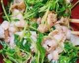 簡単！美味♪豚バラ肉と豆苗の梅ぽん和え作り方3写真