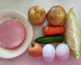 野菜たっぷり食感が楽しいポテトサラダ♡作り方1写真