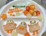 お祝いに【だるまさん】ごはん作り方7写真