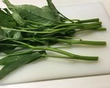 空心菜とベーコンの卵とじ作り方1写真