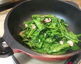 空心菜とベーコンの卵とじ作り方13写真