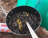 イカ墨浅間山噴火パスタ作り方3写真