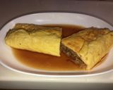 松屋の牛めしで玉子焼き　オム牛作り方8写真