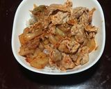 脂を使わない豚キムチ丼作り方1写真