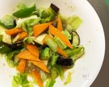 隙間埋キャベツ茄子彩野菜洋風温野菜サラダ作り方10写真