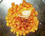 えっ!、具(egg)、コーンのトースト?作り方2写真