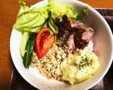 オートミールのローストポーク丼作り方16写真