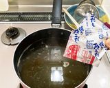 ナスと合挽の味噌汁作り方5写真