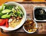 オートミールの焼き鳥マヨ丼作り方6写真