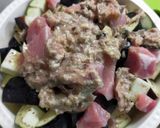 サバ、豚、ナスのオーブン焼き作り方1写真