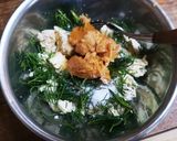 【沖縄風】島豆腐と島ハーブの白和え!作り方3写真