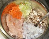 我が家のイカ入り 『鶏団子』作り方2写真