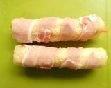 野菜と油あげの豚肉ロール煮作り方3写真
