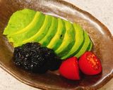 居酒屋で食べた♪アボカドの海苔の佃煮のせ作り方4写真