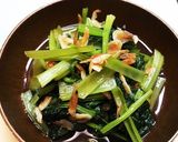 小松菜と桜えびの鶏がら含め煮作り方4写真