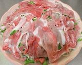 分量簡単レンチン豆苗もやしの豚肉のっけ盛作り方3写真