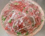 分量簡単レンチン豆苗もやしの豚肉のっけ盛作り方4写真