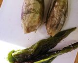 万願寺甘とうと焼き茄子の辛子ポン酢作り方2写真
