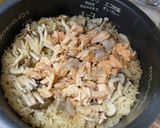 天然生鮭の炊き込みごはん作り方8写真