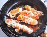 オクラのチーズ肉巻き柚子胡椒ポン酢炒め作り方11写真