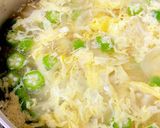 オクラ 玉ねぎ かきたま味噌汁^^作り方6写真