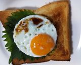 気分はお月見！まんまる目玉焼パン♪作り方5写真