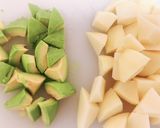 アボじゃがのわさびマヨ炒め作り方1写真