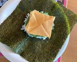 塩辛とチーズと大葉のおにぎらず作り方4写真