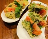 トマトの天ぷら　バジルと紫蘇作り方3写真
