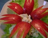 クリスマス★りんごdeお花のポテトサラダ作り方3写真