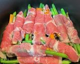 味付け簡単、三色野菜のくるくる肉巻き作り方4写真