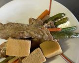 味付け簡単、三色野菜のくるくる肉巻き作り方8写真