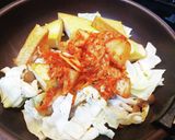 超簡単！厚揚げとしめじのキムチマヨ炒め！作り方5写真