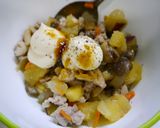 簡単！秋野菜と豚肉のトースト作り方1写真